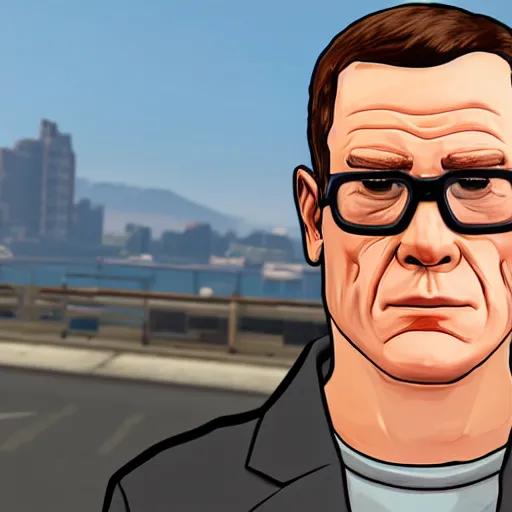 Prompt: Hank Hill in GTA V