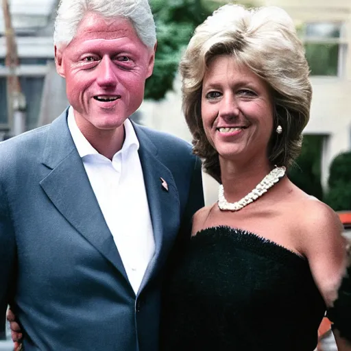 Prompt: bill clinton wearing a dress