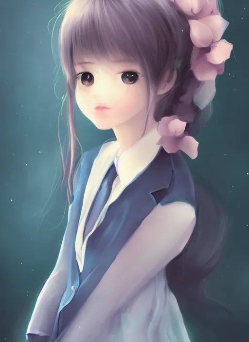 Image similar to adorable, brilliant, elegant, pastel texture, matte painting hyperpop cutest portrait trending on pixiv