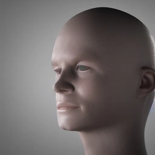 Prompt: a human head that has a person inside of it looking out cinematic 4k resolution octane render photorealistic