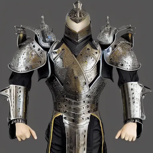 Prompt: royal cyberpunk armor smooth