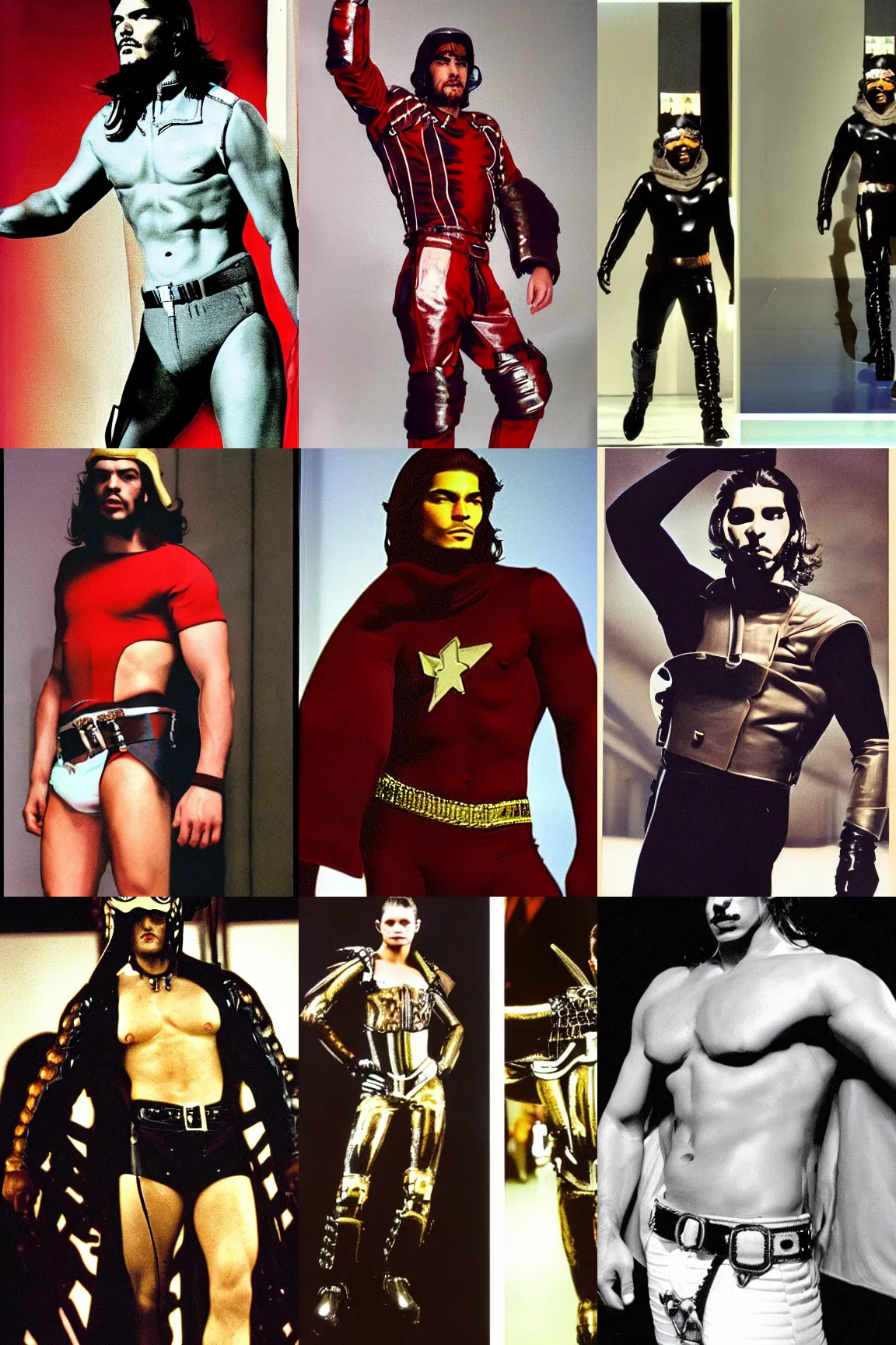 Prompt: buff Che Guevara in La Chimère armor by Thierry Mugler Autumn/Winter 1997-1998