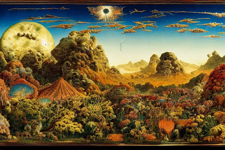 Image similar to landscape by ernst haeckel, david a. hardy, oyama kojima, phil koch, annie leibovitz, benoit mandelbrot, dan mumford, bruce pennington, mimmo rotella