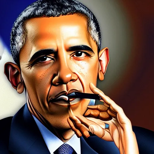 Image similar to Obama smoking