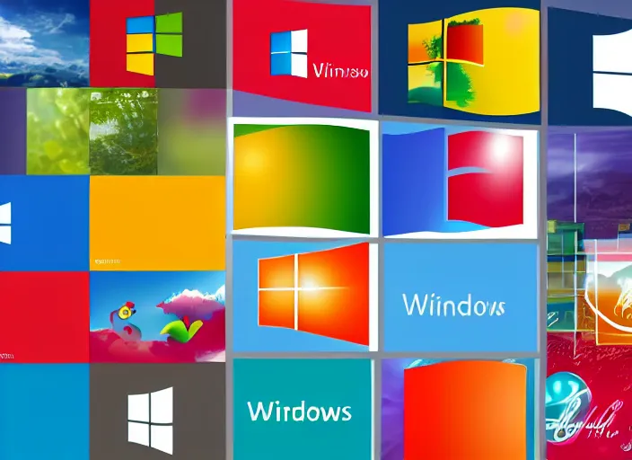 Image similar to windows logo wallpaper, illustrator, digital art