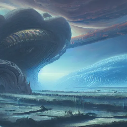 Prompt: alien invasion painted by noah bradley, trending on artstation