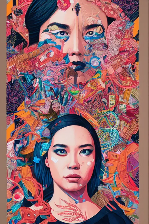 Image similar to Tristan Eaton, victo ngai, artgerm portrait