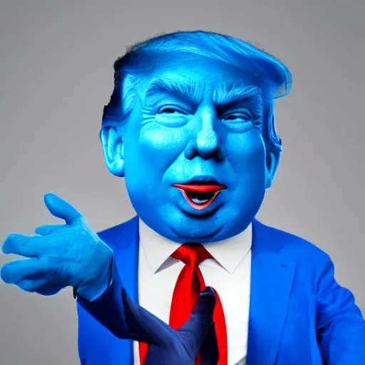 Image similar to donald trump as a smurf