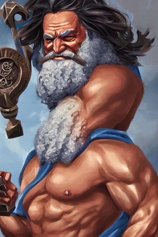 Image similar to buff barbarian karl marx with shining blue tattoos, dungeons and dragons, trending on artstation, award winning, stylized painting, 4 k, 8 k