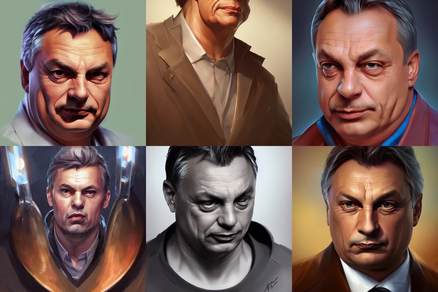 Prompt: Viktor Orban by Stanley Artgerm Lau, WLOP, Rossdraws, James Jean, Andrei Riabovitchev, Marc Simonetti, tranding on artstation