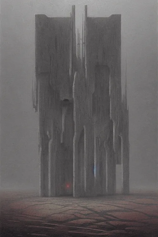 Image similar to brutalist architecture on mars, by zdzislaw beksinski, by dariusz zawadzki, by wayne barlowe, gothic, surrealism, cosmic horror, lovecraftian, cold hue's, warm tone gradient background, concept art, beautiful composition