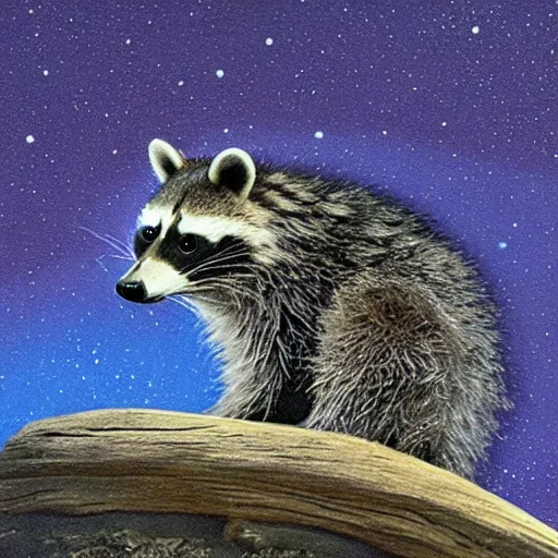 Image similar to A raccoon in No Man\'s Sky