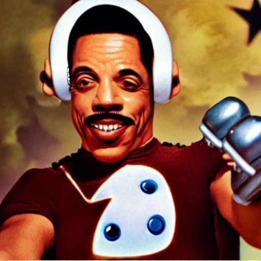 Image similar to a new sci - fi movie starring cab calloway as astro man