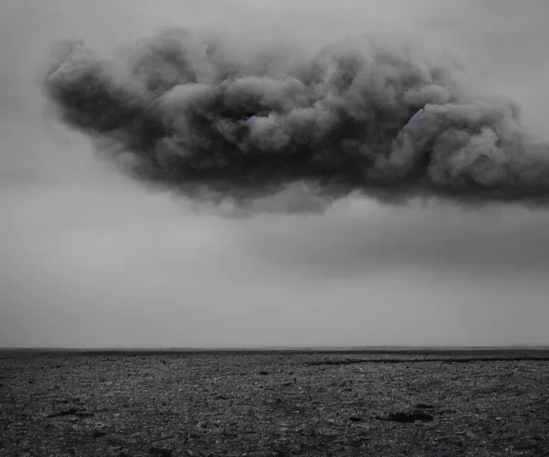 Image similar to waiting for the end of the world, bleak, dreary, grey skies, apocalyptic