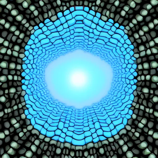 Image similar to a bee hive portal into the web3 universe, digital art