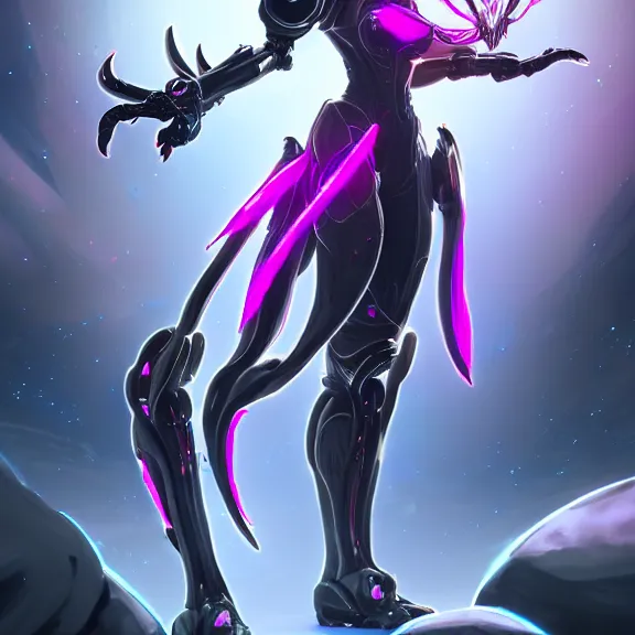 Image similar to highly detailed giantess shot exquisite warframe fanart, looking up at a giant 500 foot tall beautiful stunning saryn prime female warframe, as a stunning anthropomorphic robot female dragon, looming over you, posing elegantly, dancing over you, your view between the legs, white sleek armor with glowing fuchsia accents, proportionally accurate, anatomically correct, sharp robot dragon claws for hands and feet, two arms, two legs, camera close to the legs and feet, giantess shot, upward shot, ground view shot, leg and thigh shot, epic low shot, high quality, captura, sci-fi, realistic, professional digital art, high end digital art, furry art, macro art, giantess art, anthro art, DeviantArt, artstation, Furaffinity, 3D realism, 8k HD octane render, epic lighting, depth of field