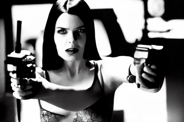 Image similar to pulp fiction fabienne in a still of the movie sin city ( 2 0 0 5 )