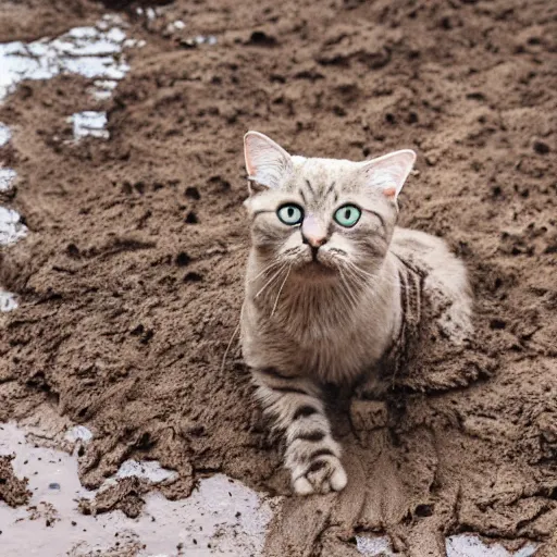 Image similar to cat play in mud