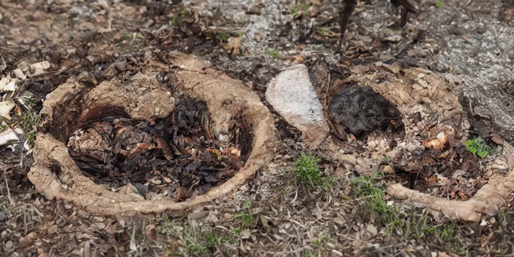 Prompt: a cat cooking a donut in a fire pit in the style of salvador dali