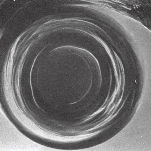 Image similar to 1820s photo from space of the Earh inside a oil bubble, damaged, NASA