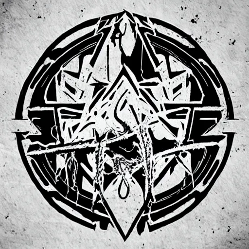 Prompt: deathcore band logo from lorna shore and angelmaker