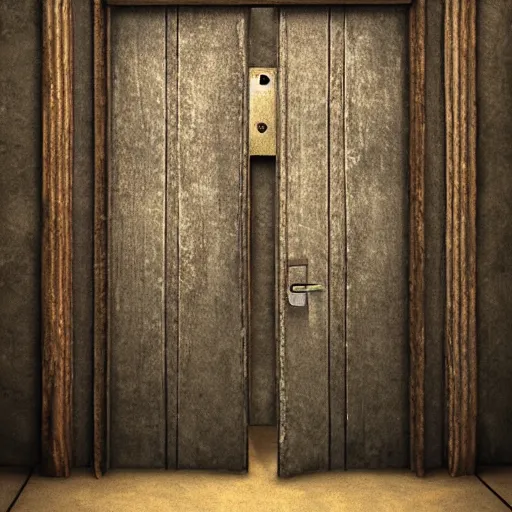 Prompt: the forbidden door, photorealistic,