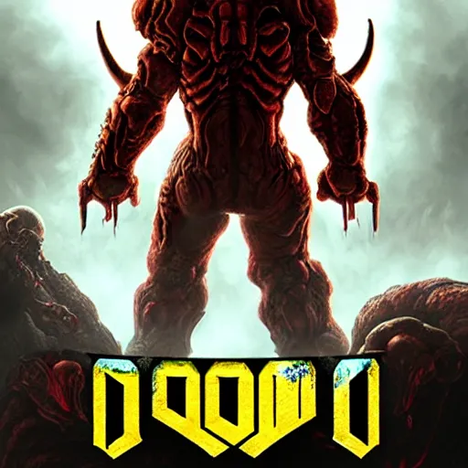 Image similar to monster from doom eternal