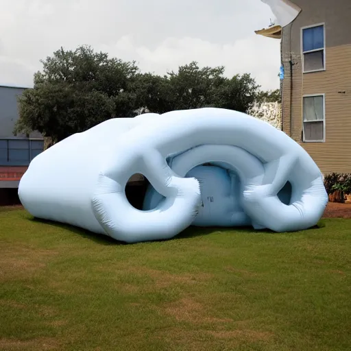 Prompt: inflatable residential building