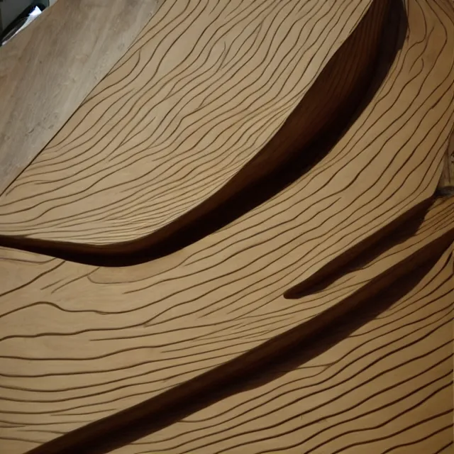 Image similar to floating wood, curves, art atation