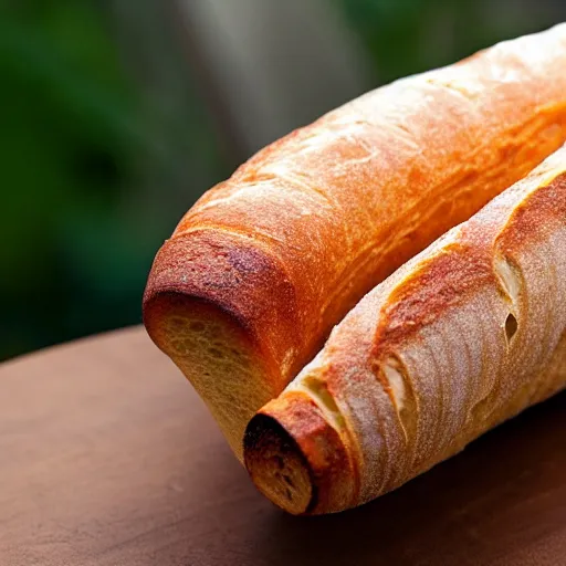 Prompt: a cup in the shape of a baguette