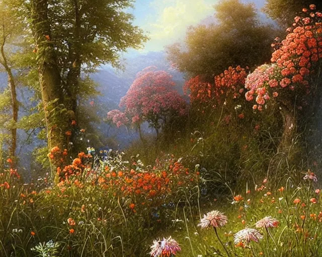 Prompt: wildflowers, by sylvain sarrailh, ferdinand knab