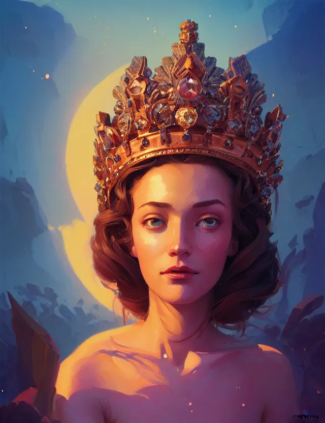 Image similar to close-up portrait of a goddess in crown, by Artem Chebokha by Anka Zhuravleva, Anato Finnstark and Alena Aenami, Angus McKie, Anton Fadeev, by Jesper Ejsing, by RHADS, Makoto Shinkai and Lois van baarle, ilya kuvshinov, rossdraws global illumination, octane render, unreal engine, cinematic counter light, high detail, octane render, 4k