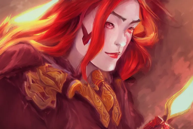 Prompt: Lina, Dota 2, trending on art station, fantasy,