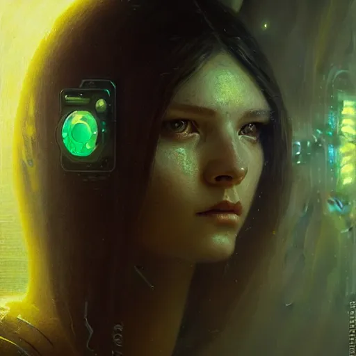 Prompt: a portrait of scifi futuristic bio machine cute girl, high detail, yellow lighting by gaston bussiere, bayard wu, greg rutkowski, giger, maxim verehin, greg rutkowski, masterpiece, sharp focus, cinematic lightning - h 7 6 8