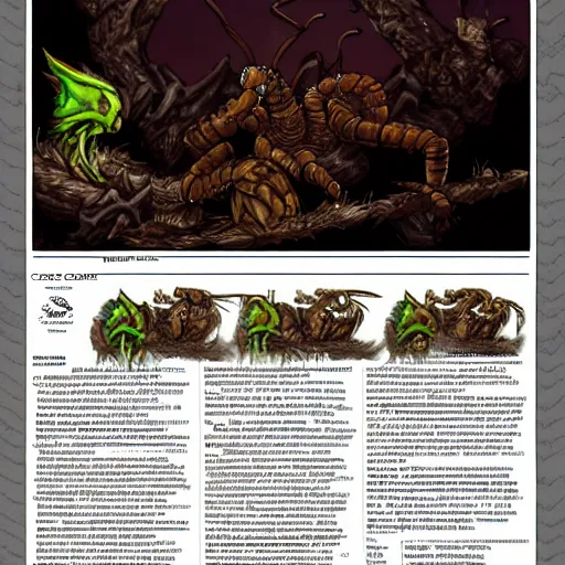 Prompt: concept page, sprites, scorpion
