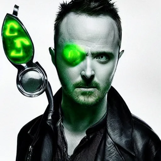 Prompt: “ aaron paul as the riddler in batman movie ”