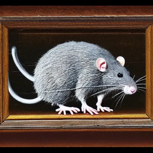 Prompt: love rat art by banksy, 8 k, high definition, extremely detailed, photo realistic