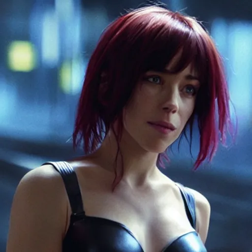 Image similar to “Rachel McAdams as Motoko Kusanagi in Ghost in the Shell”