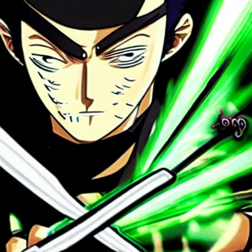 Image similar to roronoa zoro playing videogames, manga style