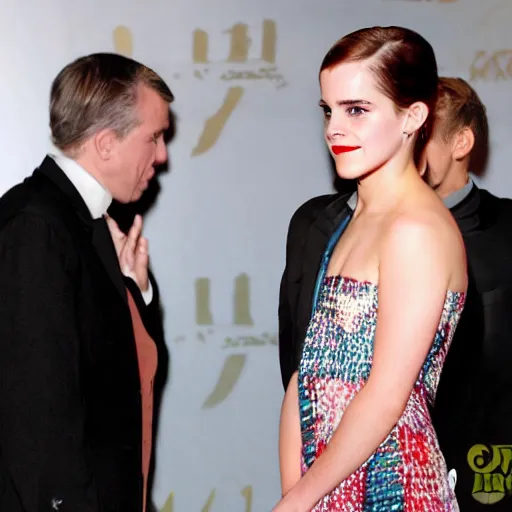 Prompt: emma watson committing warcrimes