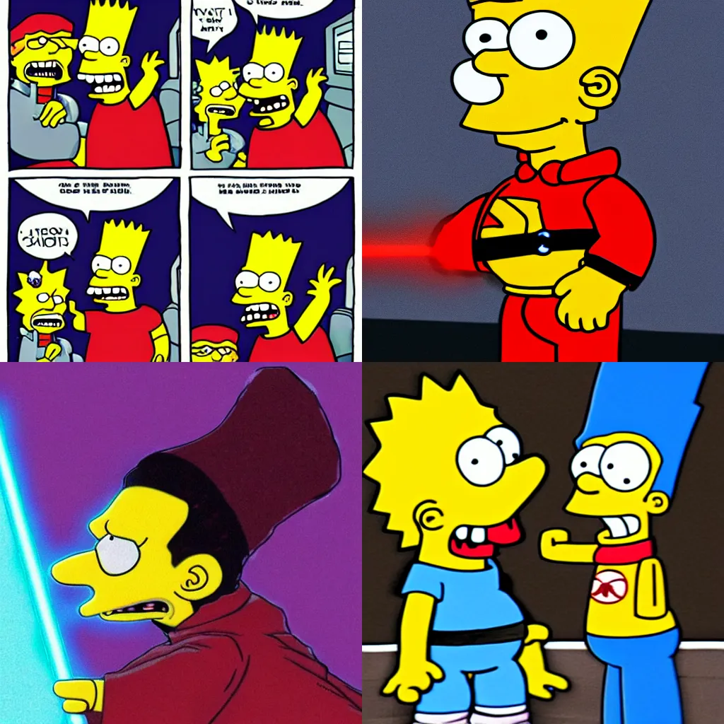 Prompt: bart simpson as a sith lord