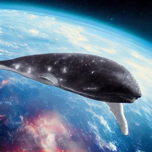 Image similar to photo of a space whale