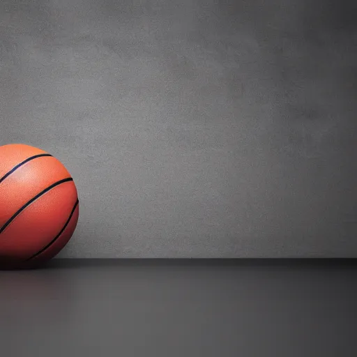 Image similar to studio photo of a floating a leather basketball, hyper realistic, 8 k