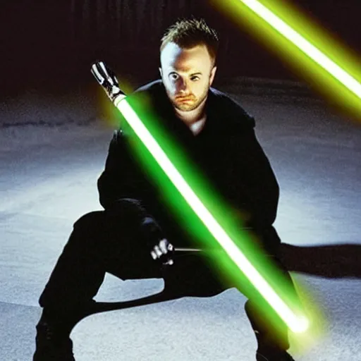 Image similar to jesse pinkman with a lightsaber