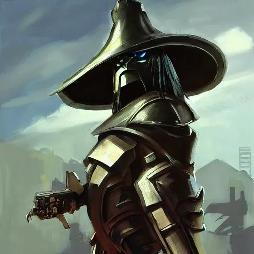 Image similar to greg manchess portrait painting of armored cousin itt from addams family as overwatch character, medium shot, asymmetrical, profile picture, organic painting, sunny day, matte painting, bold shapes, hard edges, street art, trending on artstation, by huang guangjian and gil elvgren and brom