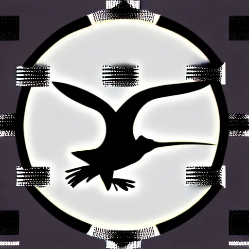 Image similar to vector art for cnc plasma, laser, unique modern bird design pattern