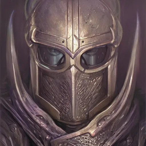 Image similar to the eldritch void knight as a realistic d & d fantasy knight, closeup portrait art by donato giancola and greg rutkowski, vintage retro, realistic face, digital art, trending on artstation, symmetry!!