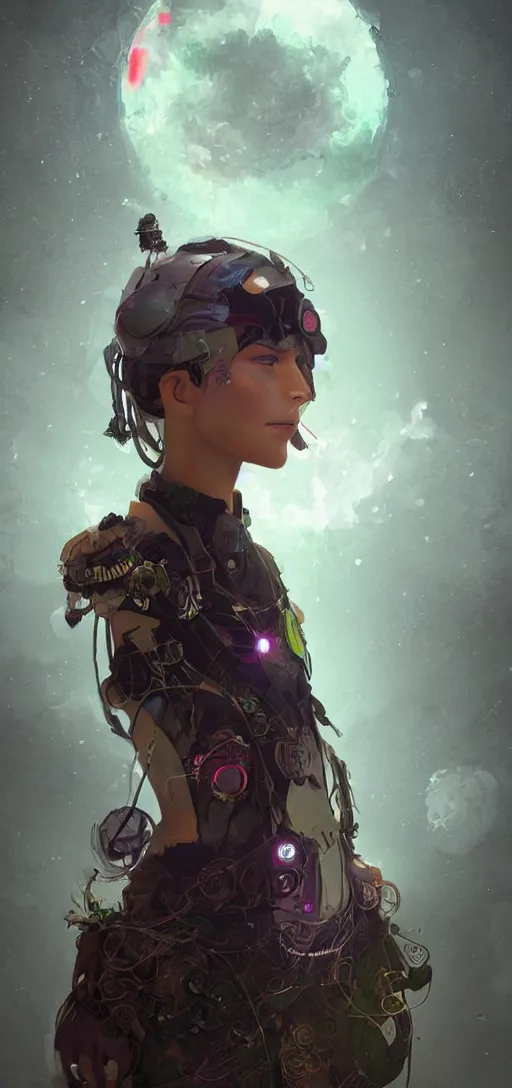 Prompt: solarpunk human character design concept art, cgsociety, artstration