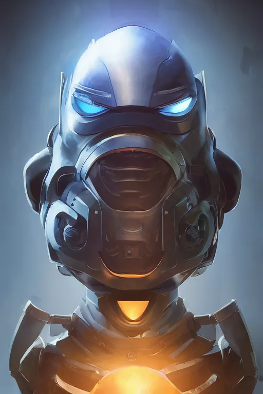 Image similar to epic mask helmet robot ninja portrait stylized as fornite style game design fanart by concept artist gervasio canda, behance hd by jesper ejsing, by rhads, makoto shinkai and lois van baarle, ilya kuvshinov, rossdraws global illumination radiating a glowing aura global illumination ray tracing hdr render in unreal engine 5