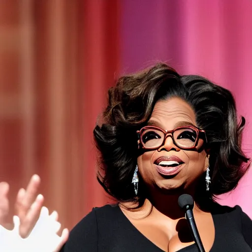 Prompt: oprah winfrey standing on the heads of midgets who want to bang their mailman's boyfriends